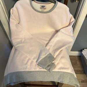 Lands' End Pink and Gray Women's Sweater